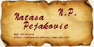 Nataša Pejaković vizit kartica